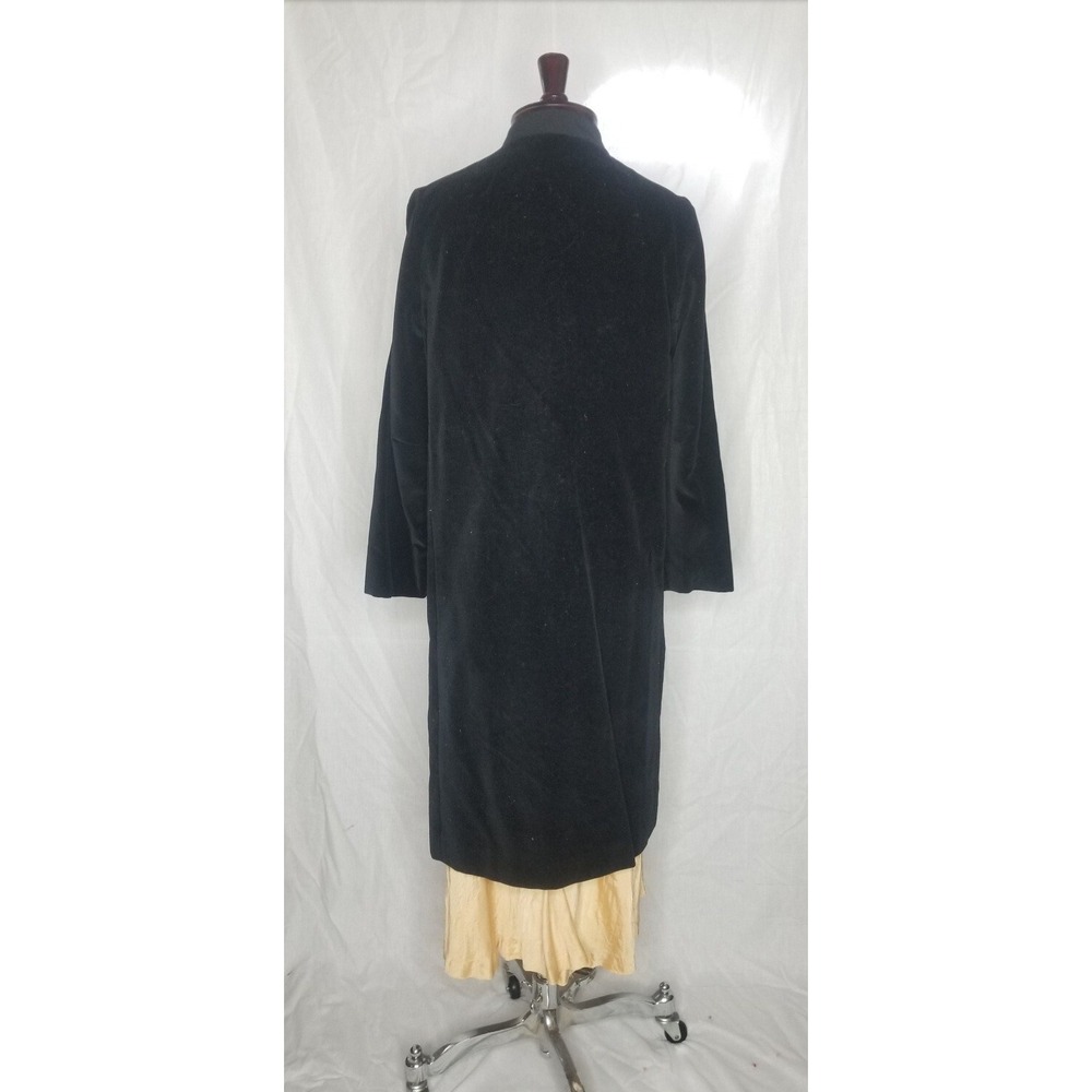 Vintage 1960s  Black Velvet Cocktail  Coat Mod GoGo Count RAMI Auze Medium - Picture 3 of 9